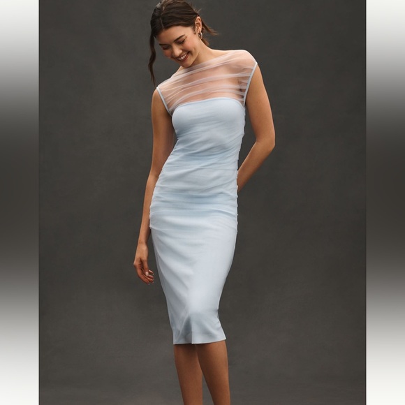 en elly mesh slim midi dress En Elly Mesh Slim Midi Dress at MarketFair Shoppes in Princeton, NJ